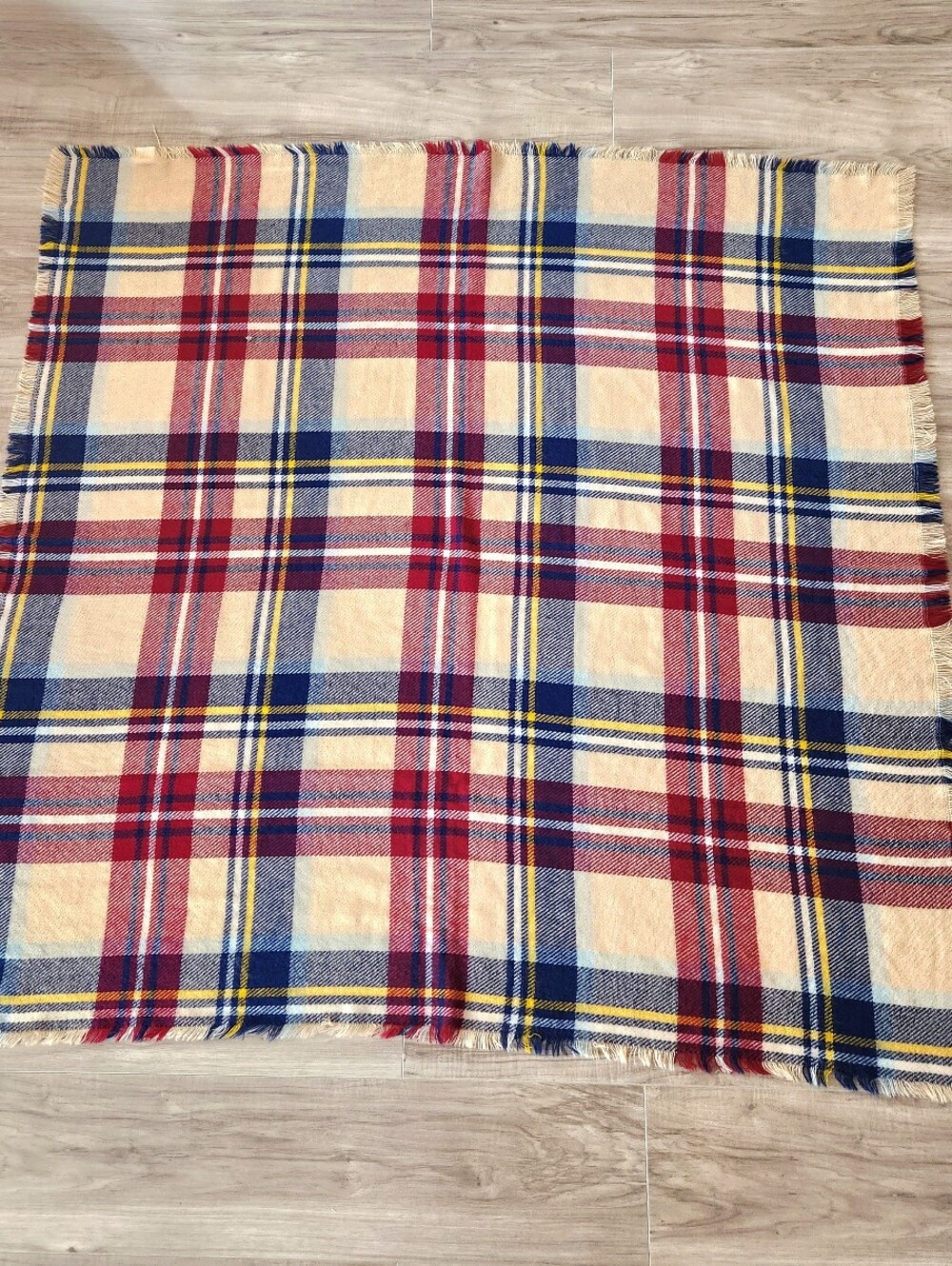 Plaid Square Large Soft Scarf Wrap